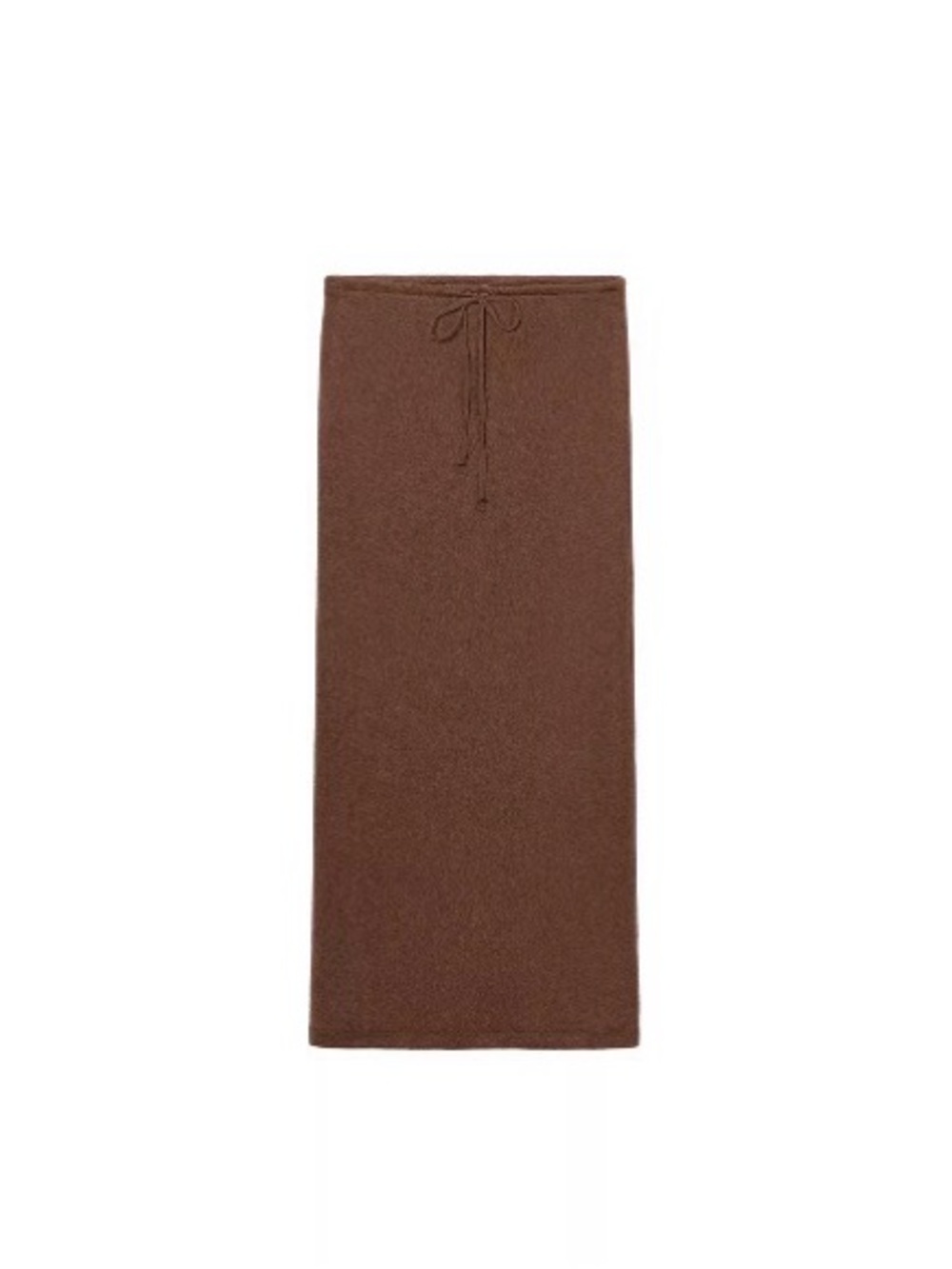 Zara Chocolate Brown Knit Drawstring Maxi Skirt